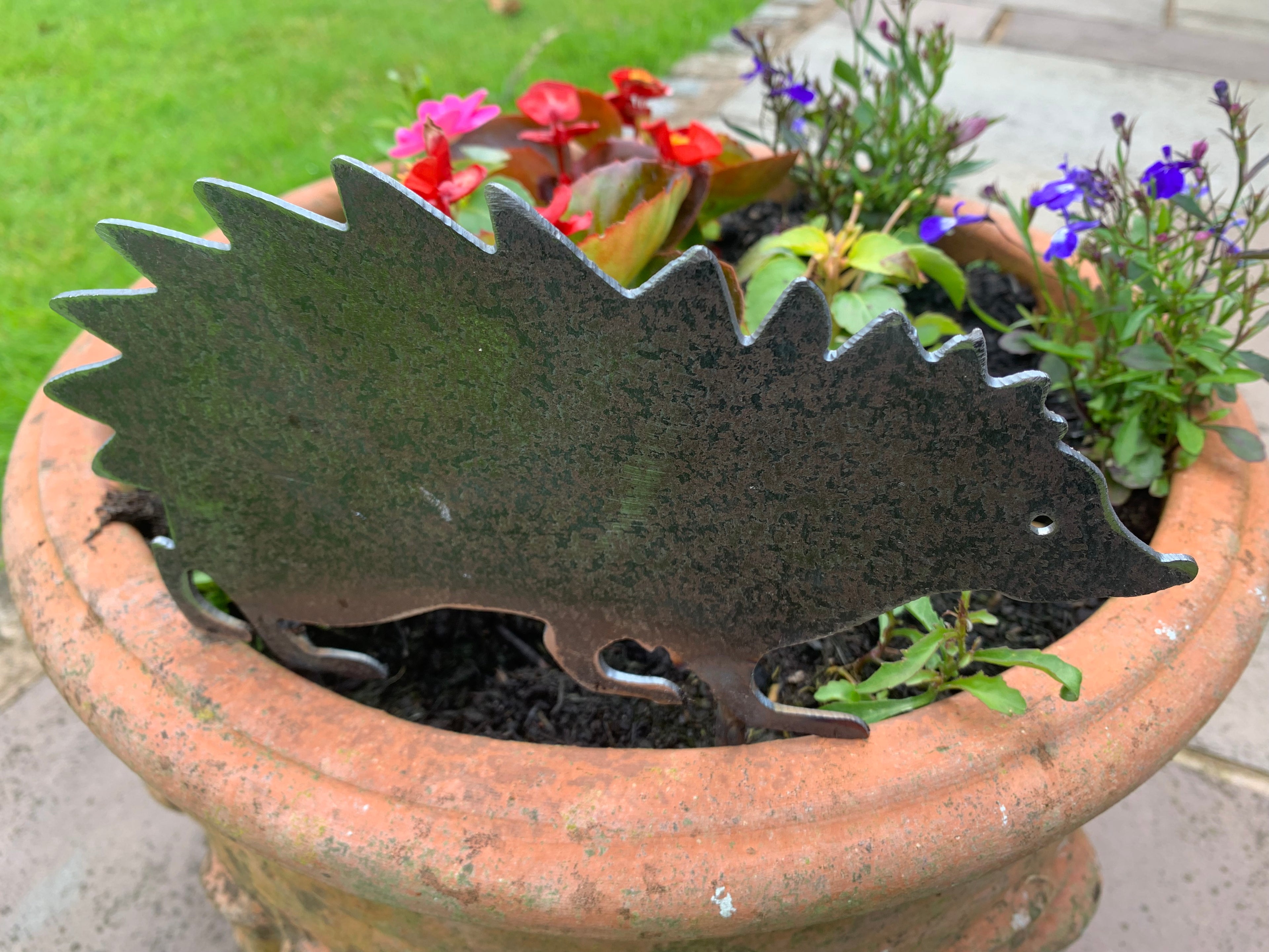 Metal Hedgehog Garden Silhouette