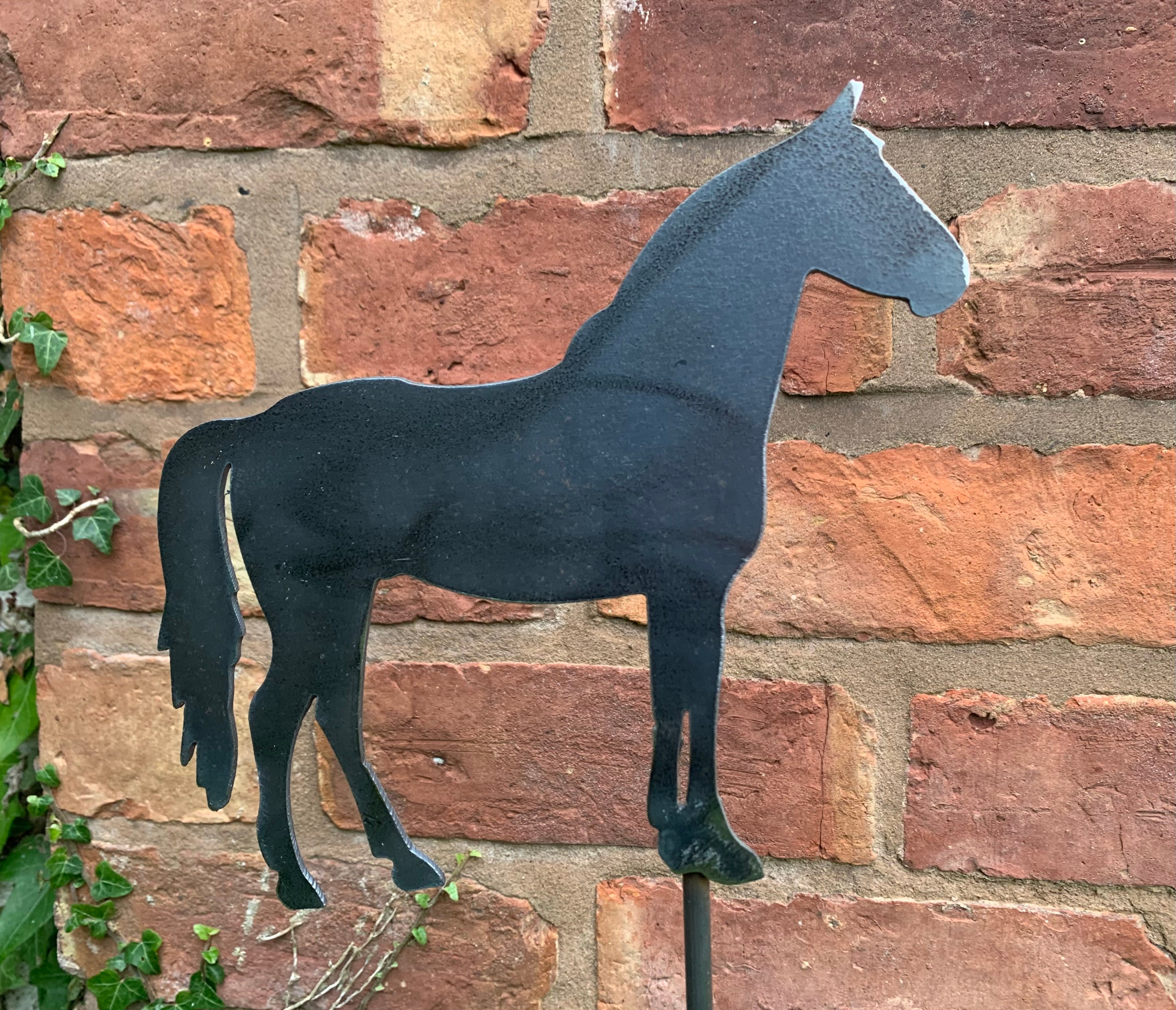 Metal Horse on a Stake
