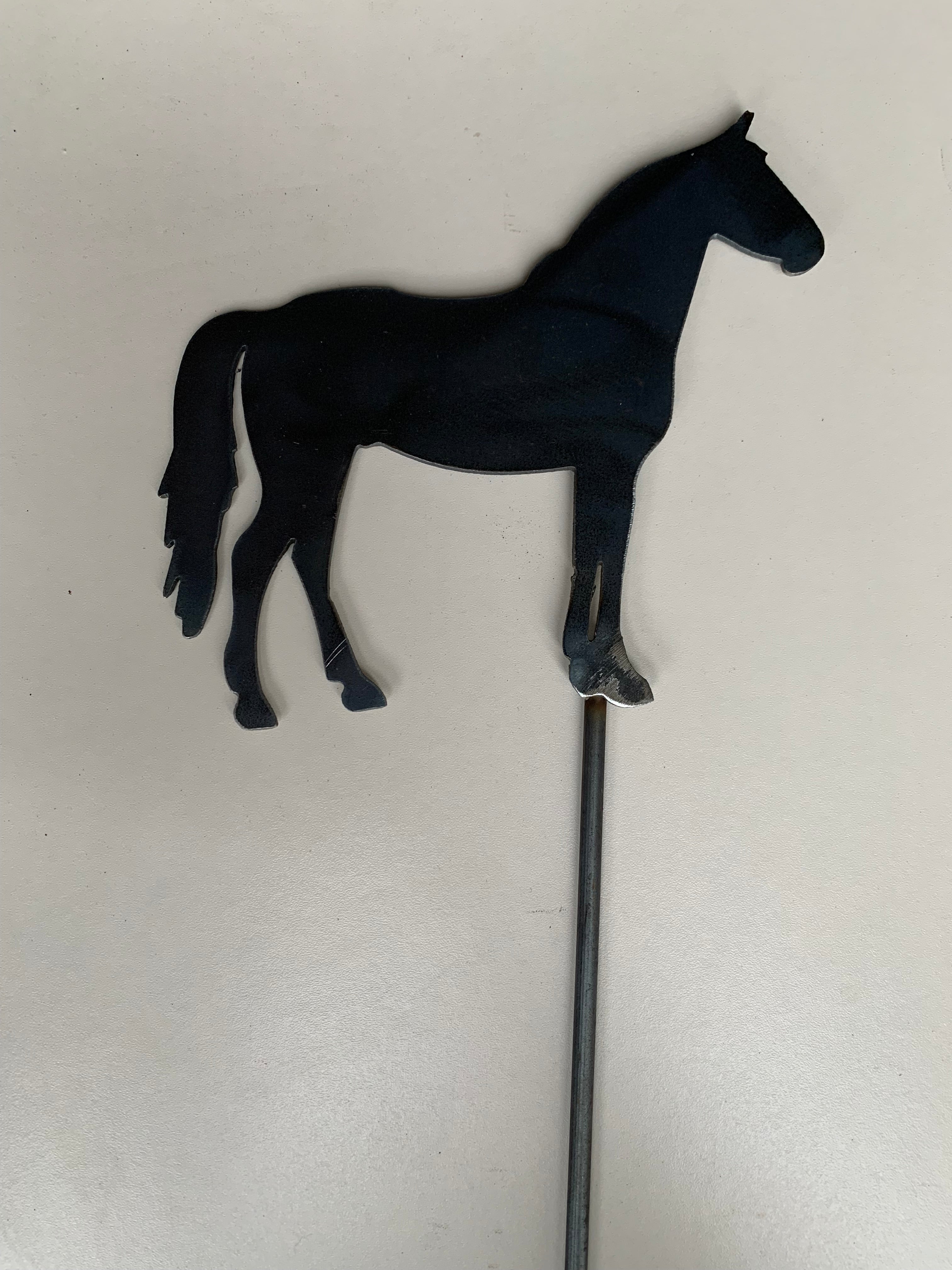 Metal Horse on a Stake