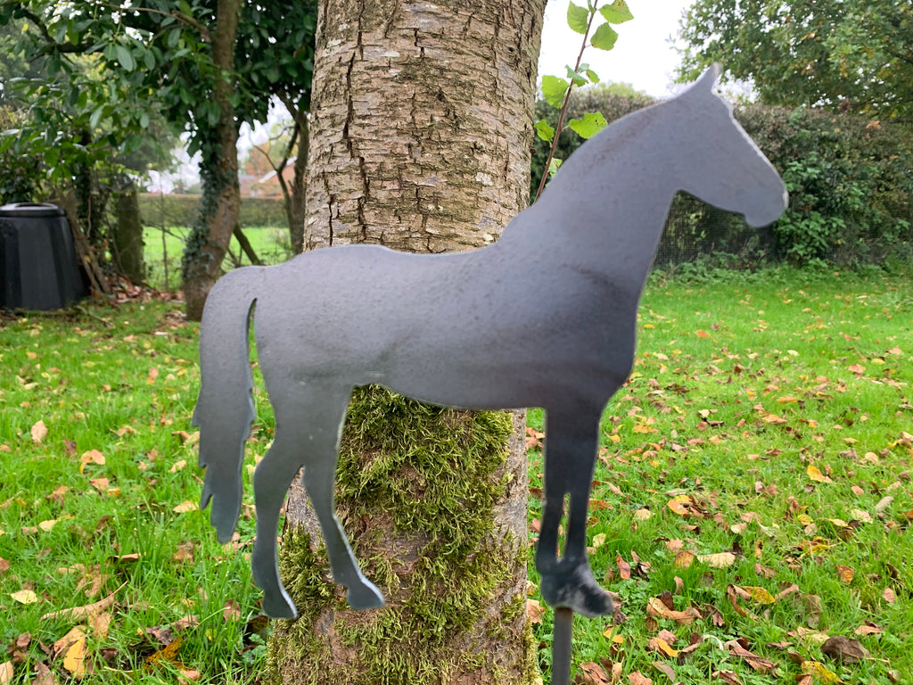 Metal Horse on a Stake
