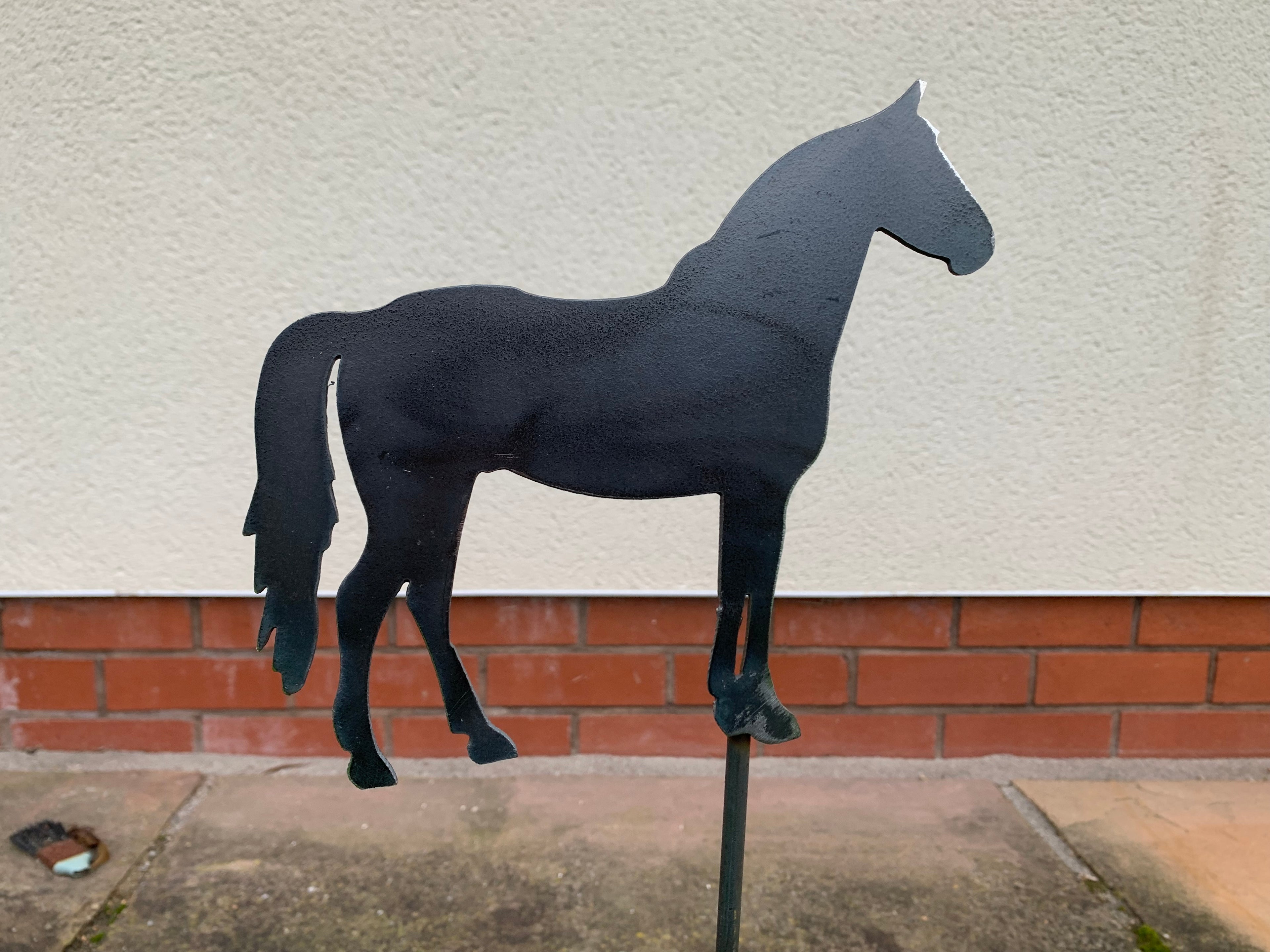 Metal Horse on a Stake