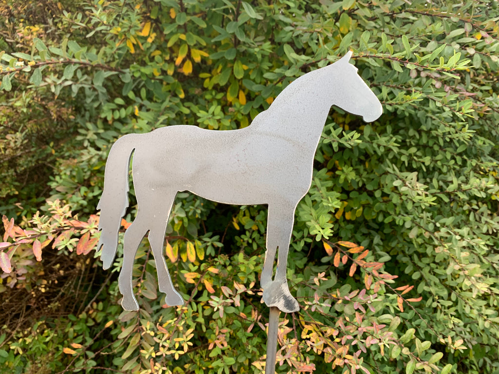 Metal Horse on a Stake
