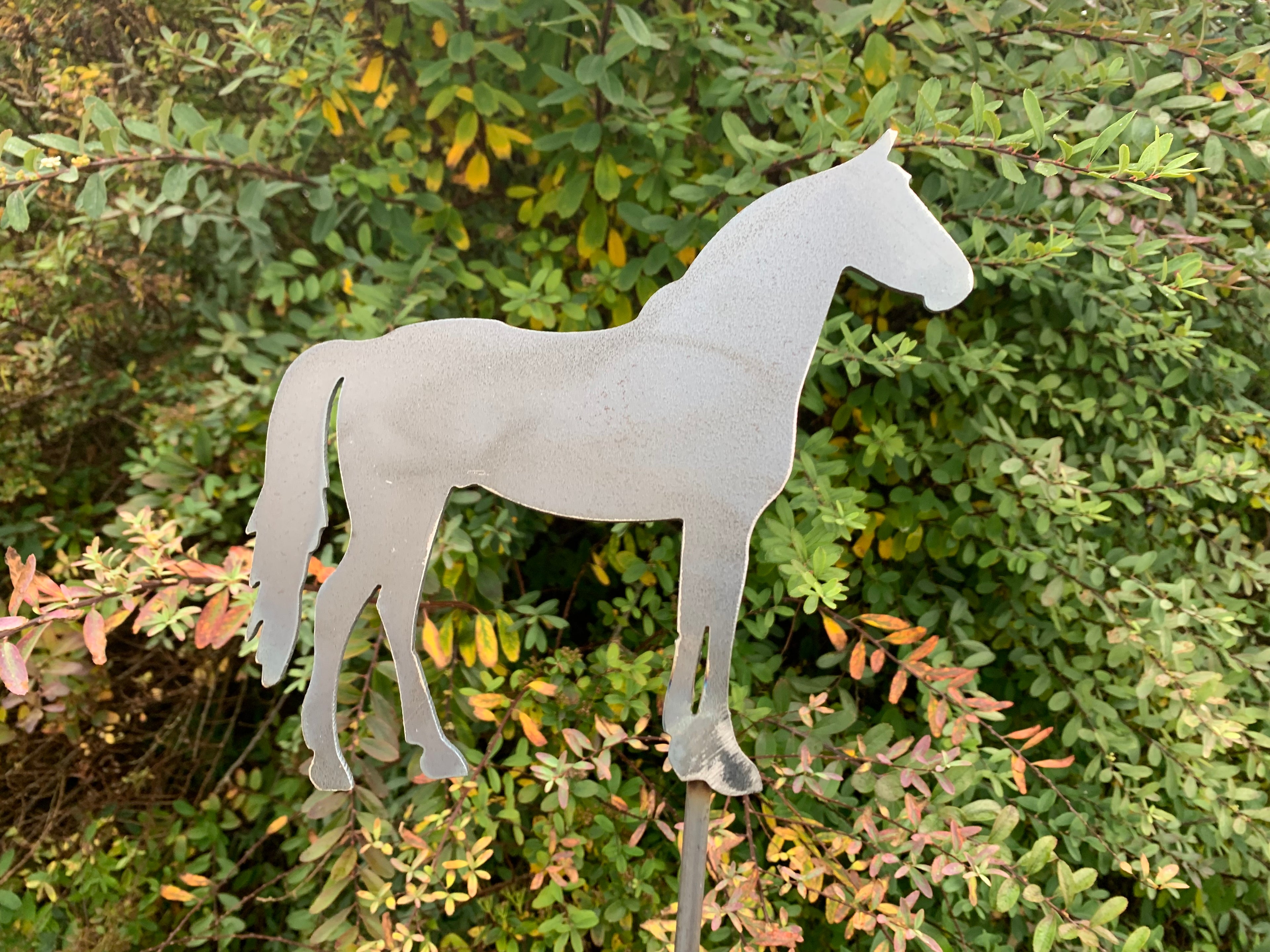 Metal Horse on a Stake